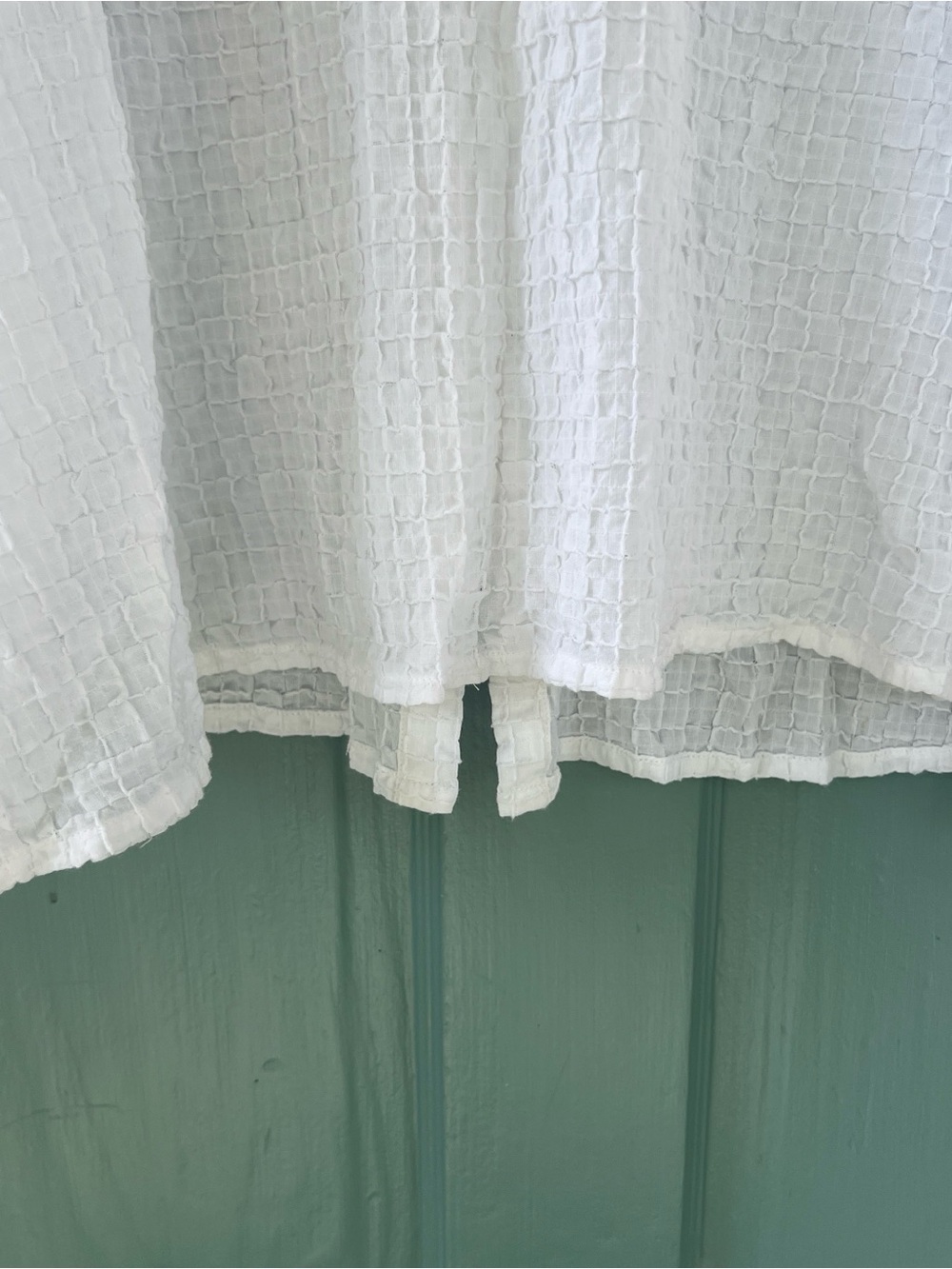 Eileen Fisher Woman Long Sleeve White grid blouse button down blouse 1X as is - Picture 6 of 13